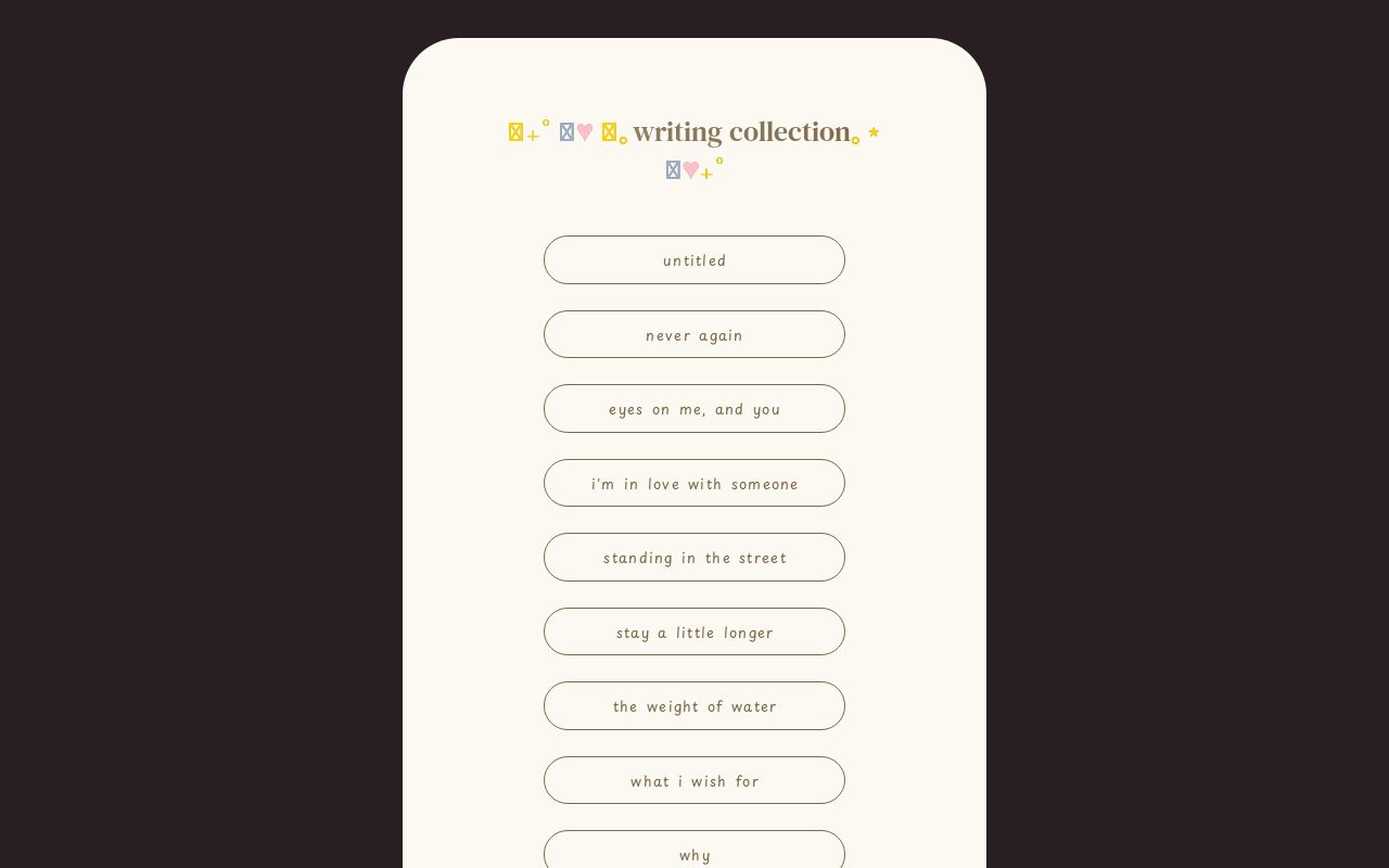 writing collection